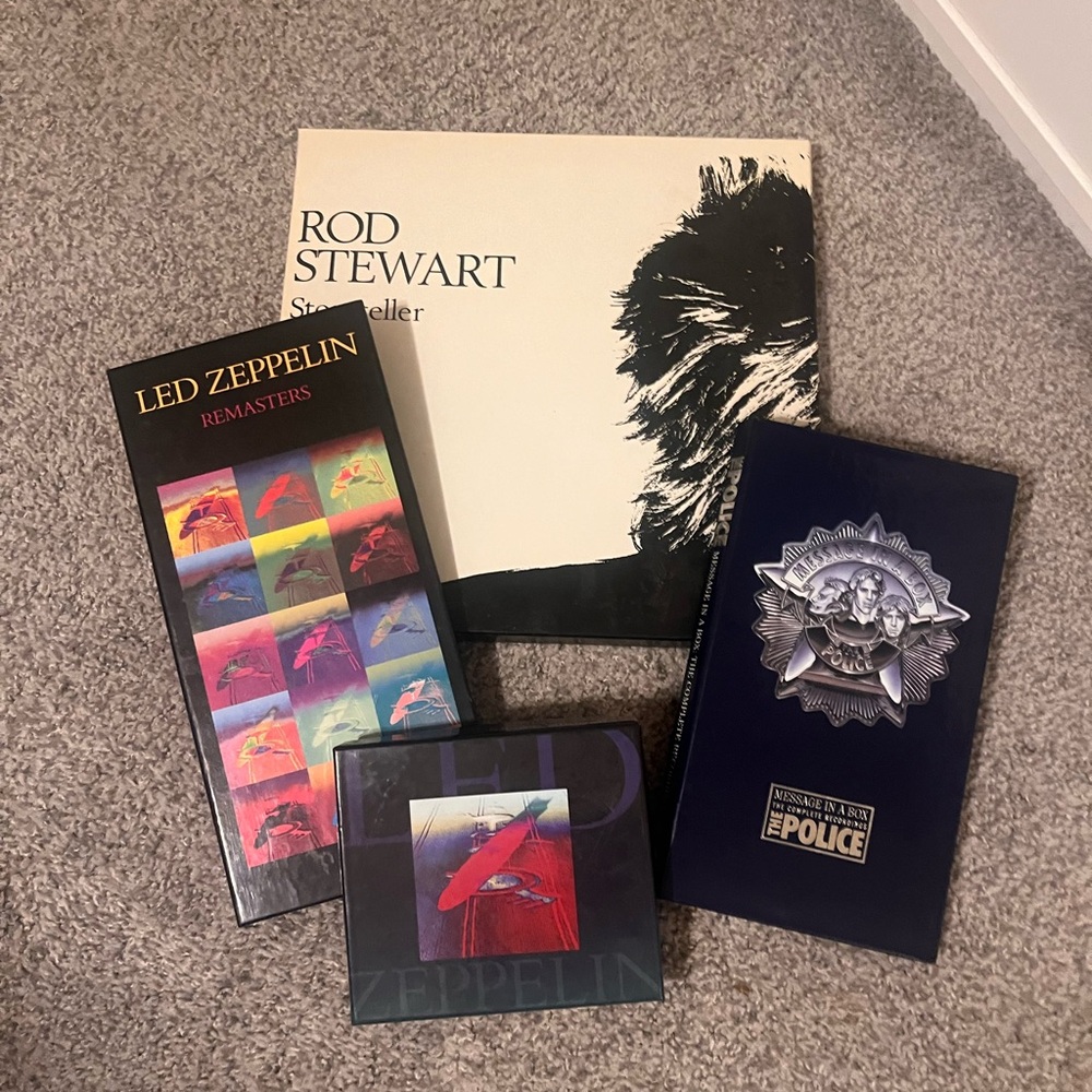 Music CD Box Set Collection: Rod Stewart, Led Zeppelin, The Police